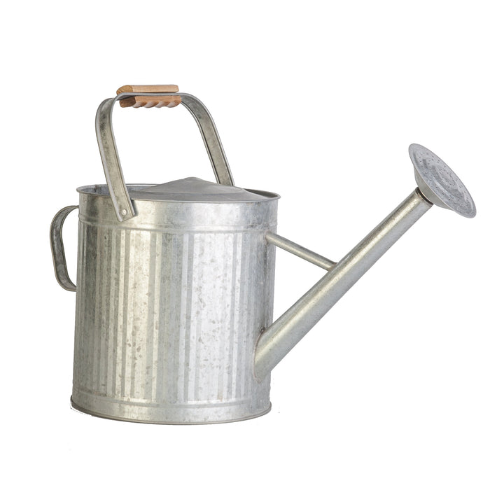 Panacea 2 Gallon Vintage Galvanized Watering Can with Wood Handle