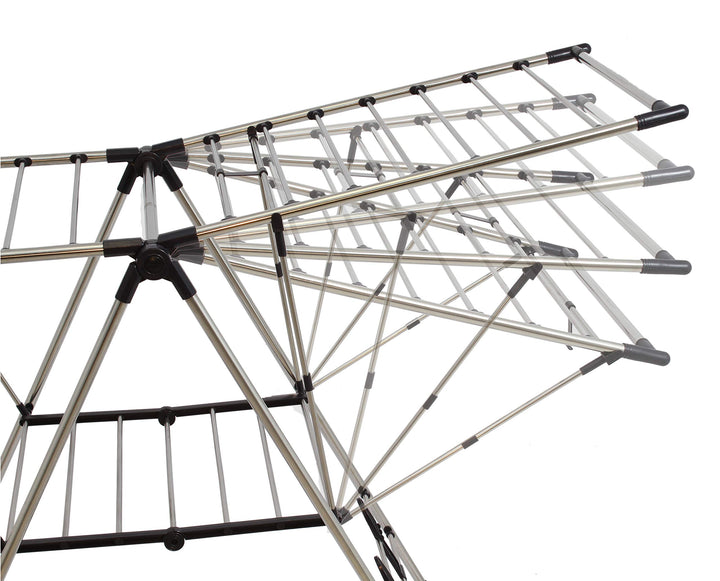Greenway GFR0501SS Extra Large Fold Away Laundry Rack, Silver