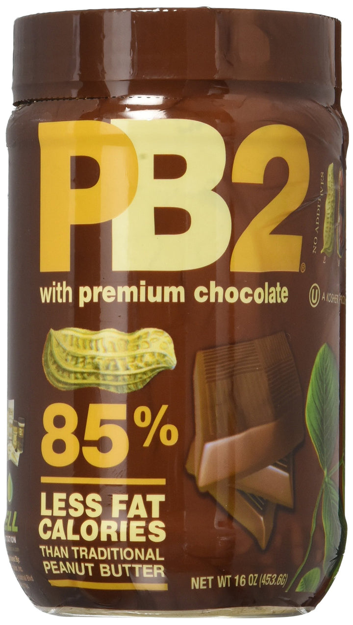 Bell Plantation Chocolate PB2 Powdered Peanut Butter, 16oz, 4 Pack