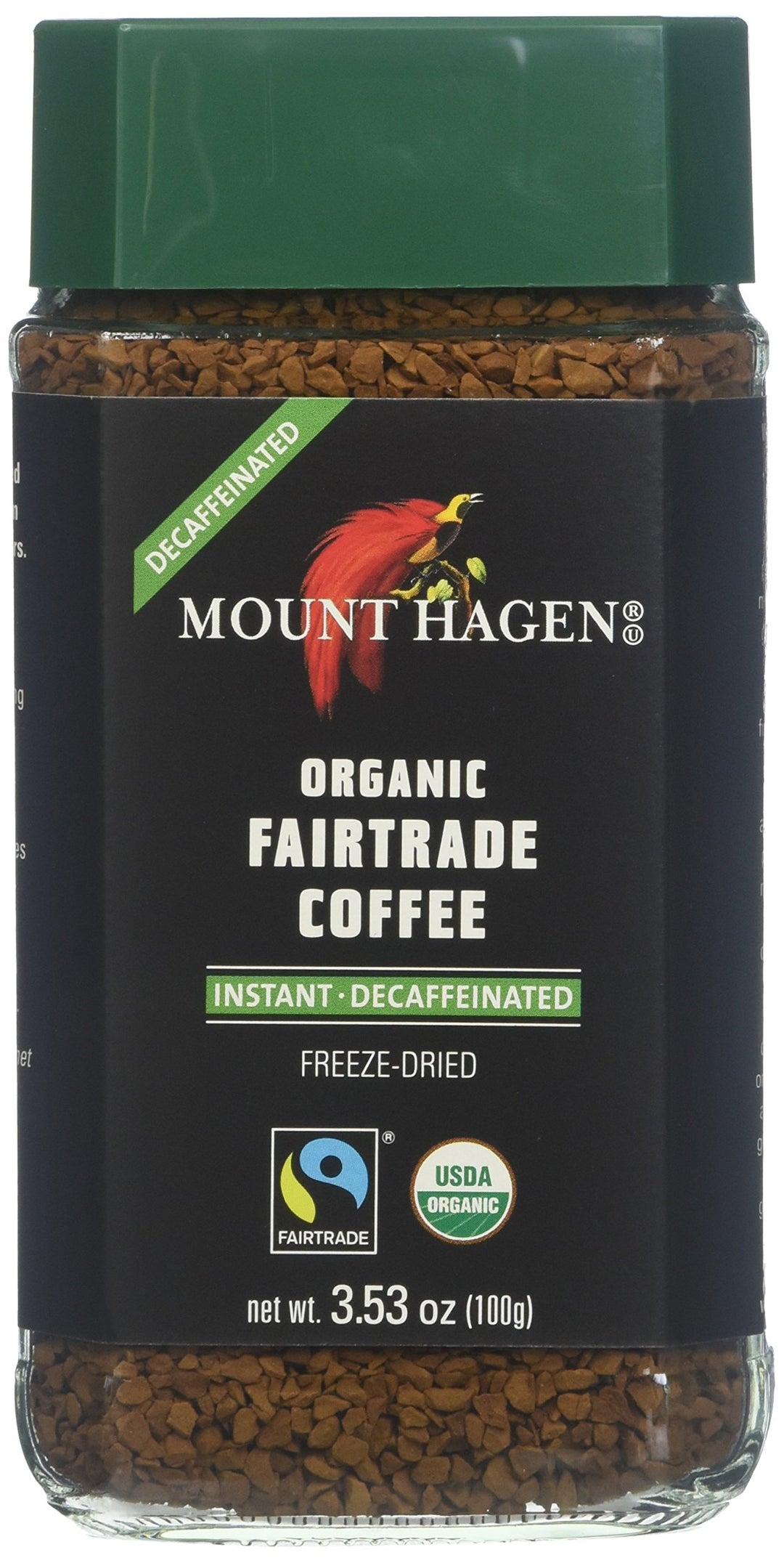 Mount Hagen Organic Freeze Dried Instant Decaf Coffee, 3.53 oz (Pack of 2)