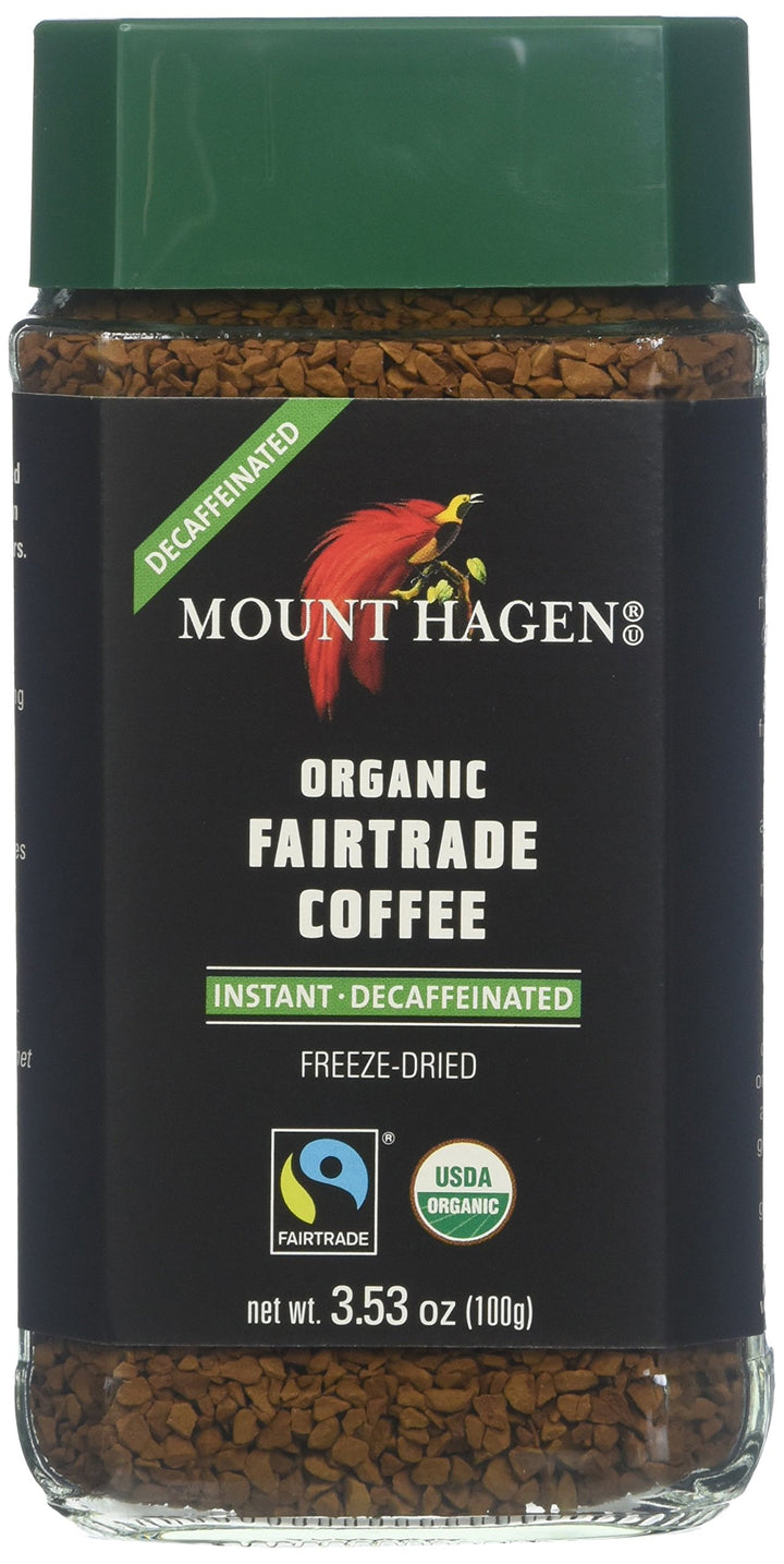 Mount Hagen Organic Freeze Dried Instant Decaf Coffee, 3.53 oz (Pack of 2)