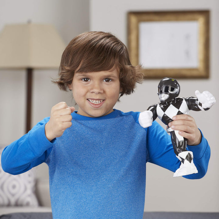 Playskool Heroes Mega Mighties Power Rangers Black Ranger 10-inch Figure, Collectible Toys for Kids Ages 3 and Up