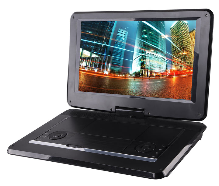 Sylvania 15.6" Swivel Screen Portable DVD Player with USB & SD Card Slot & Rechargeable Battery - SDVD1566, Black