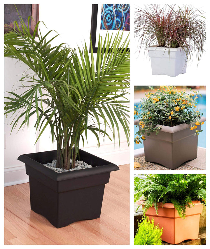 Bloem Veranda Deck Box Planter, 18", Chocolate (457185-1001)