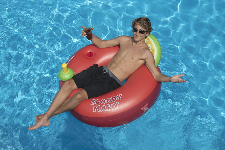 Swimline Bloody Mary Ring Pool Inflatable Ride-on, Red, 41"
