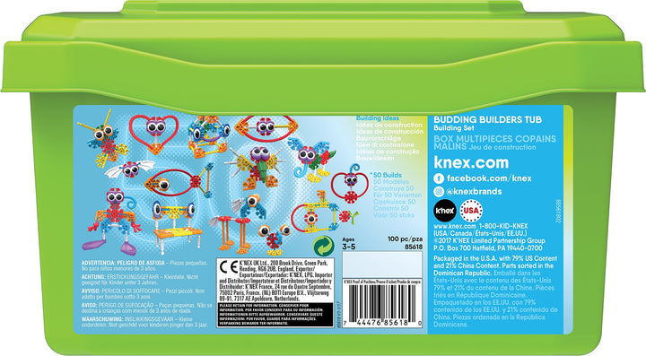 K’NEX Kid K`Nex Budding Builders Tub Building Kit, Varies by Model