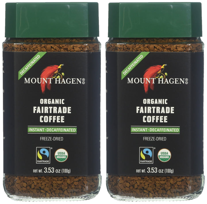 Mount Hagen Organic Freeze Dried Instant Decaf Coffee, 3.53 oz (Pack of 2)