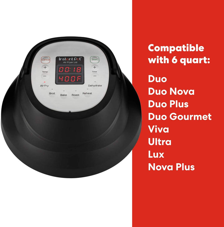 Instant Pot Air Fryer Lid 6 in 1, No Pressure Cooking Functionality, 6 Quart, 1500 W