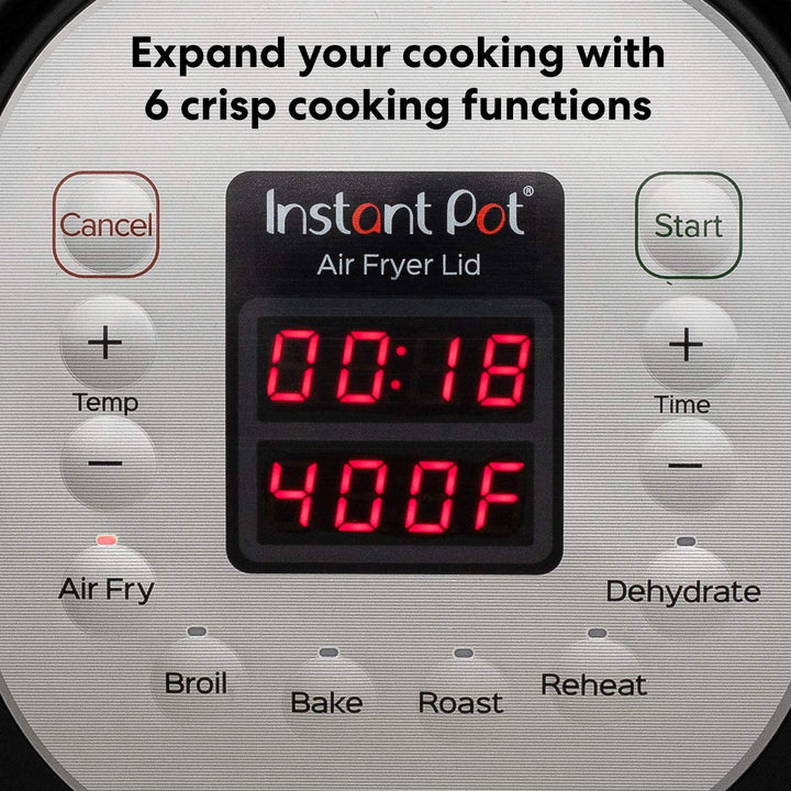 Instant Pot Air Fryer Lid 6 in 1, No Pressure Cooking Functionality, 6 Quart, 1500 W
