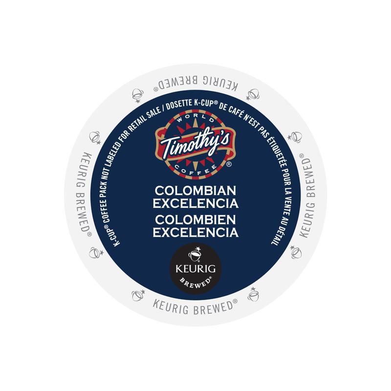Timothy's 261751Colombian excelencia Medium Roast Coffee 80 k-Cups